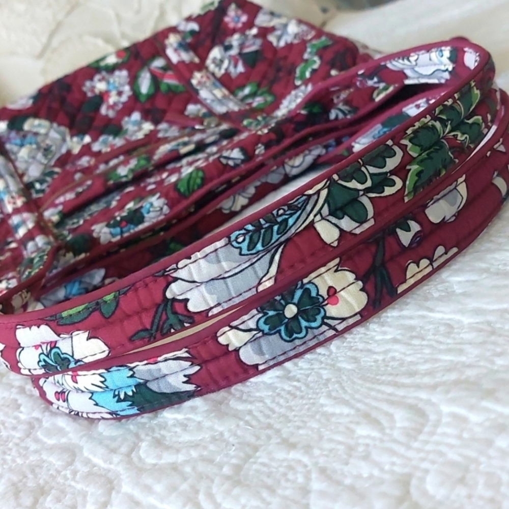 Vera Bradley HTF Bordeaux Blooms Iconic Tote - Picture 7 of 10